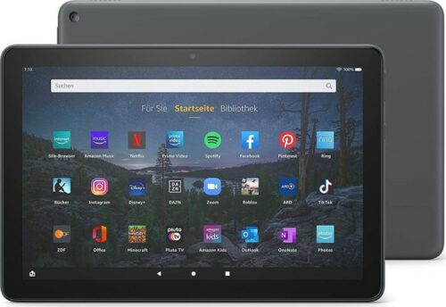 Amazon Fire HD 8 Plus KFONWI 2020, mit Werbung, 32GB, Slate, inkl. kabelloses Ladedock