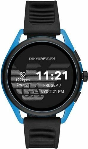 Emporio Armani Connected Smartwatch 3 mit Kunststoffarmband schwarz/blau (ART5024)