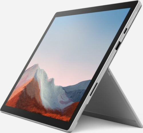Microsoft Surface Pro 7 Platin, Core i5-1035G4, 8GB RAM, 128GB SSD + Surface Pro Signature Type Cover Mohnrot
